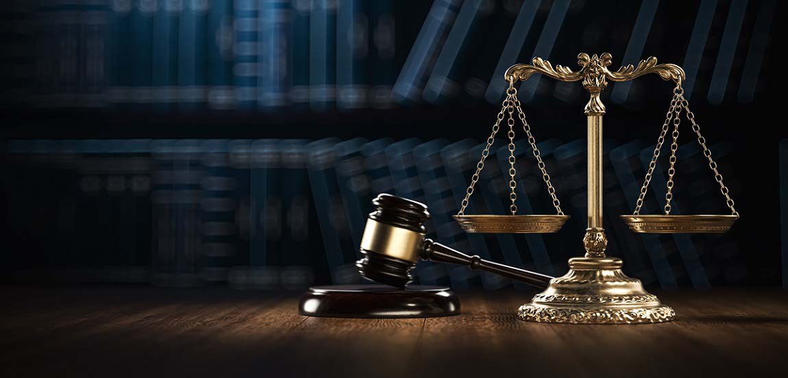 law-legal-system-justice-crime-concept-mallet-gavel-hammer-scales-table-d-render-illustration