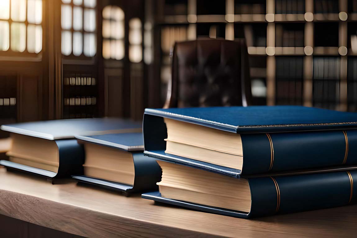 two-books-desk-with-word-library-top